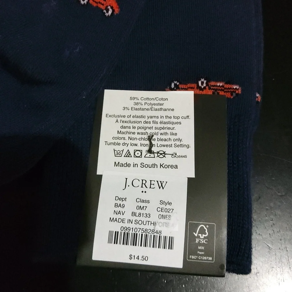 J CREW💥New💥Car Socks - Picture 3 of 3
